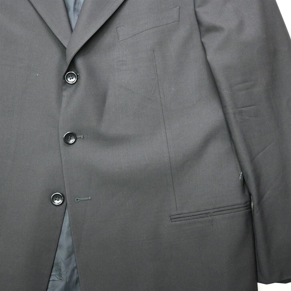 Armani Collezioni 42R Black Made in Italy Wool Mens Blazer‎ Sport Coat Jacket - Picture 3 of 12